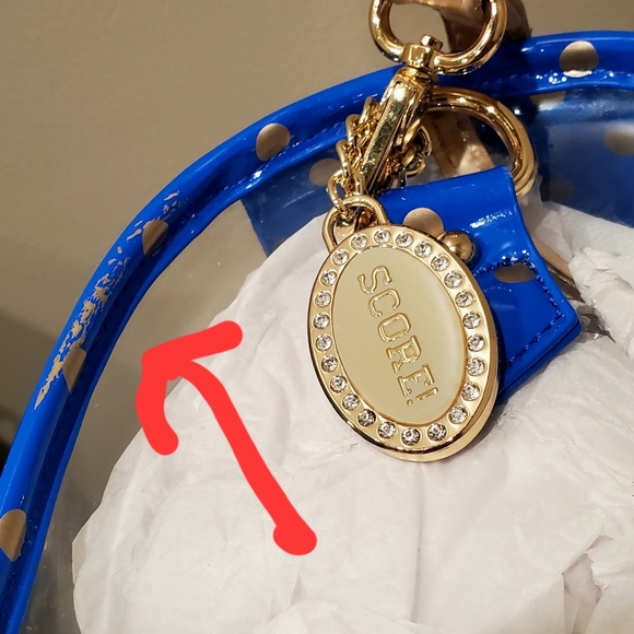 NWT SCORE! GameDay Bag in blue and gold - Picture 5 of 11